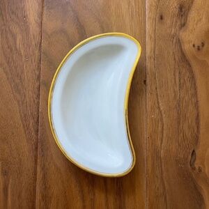 Antique Haviland France Limoges For Gimbal Bros Gold Gilt Crescent Bone Dish